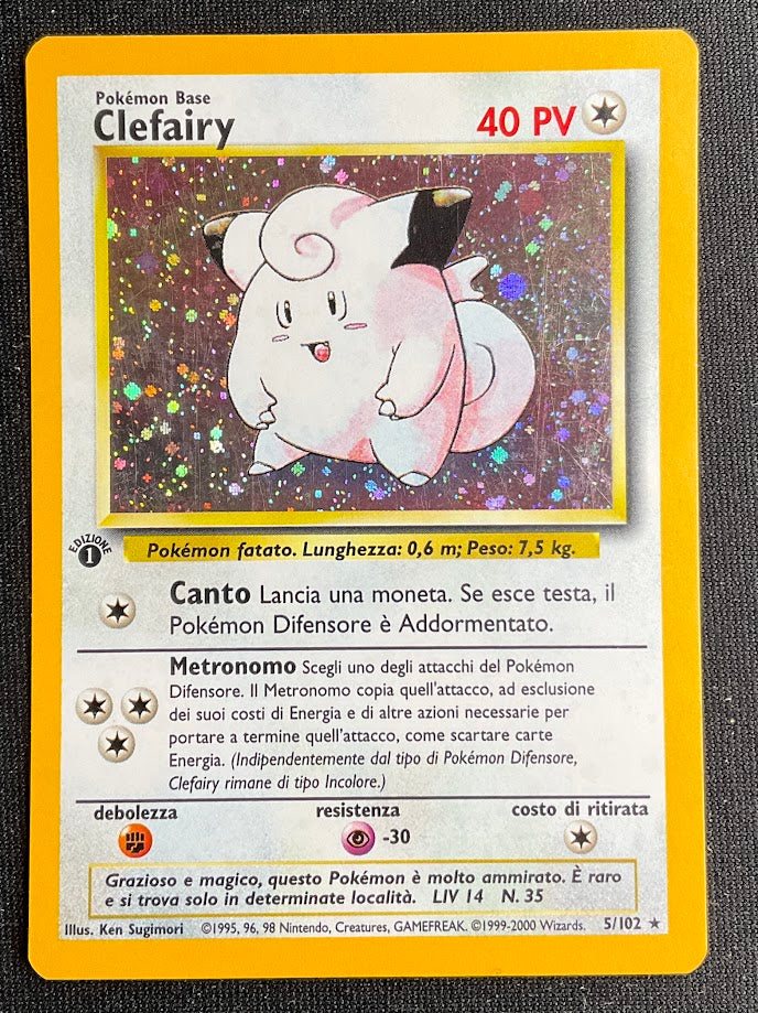 Clefairy Pokemon Base Set Holo 1st Edition Italian #5