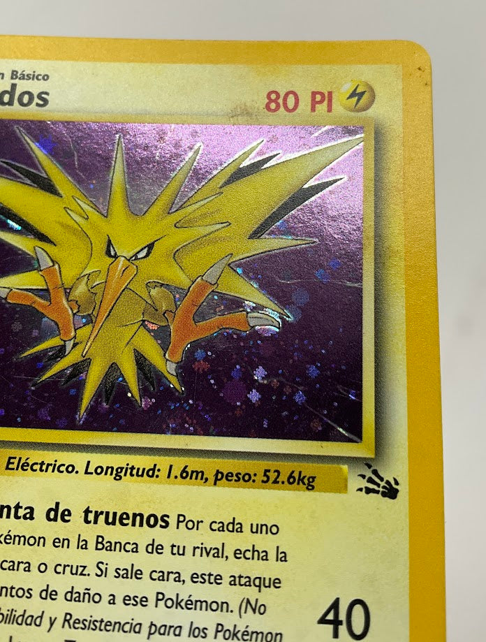 Zapdos Pokemon Fossil Holo 1st Edition Spanish #15