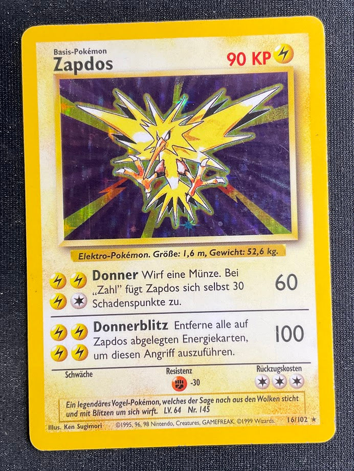 Zapdos Pokemon Base Set Holo German #16