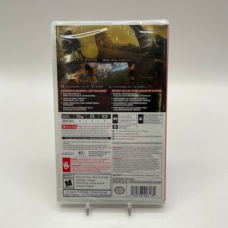Attack on Titan 2: Final Battle Nintendo Switch Sealed