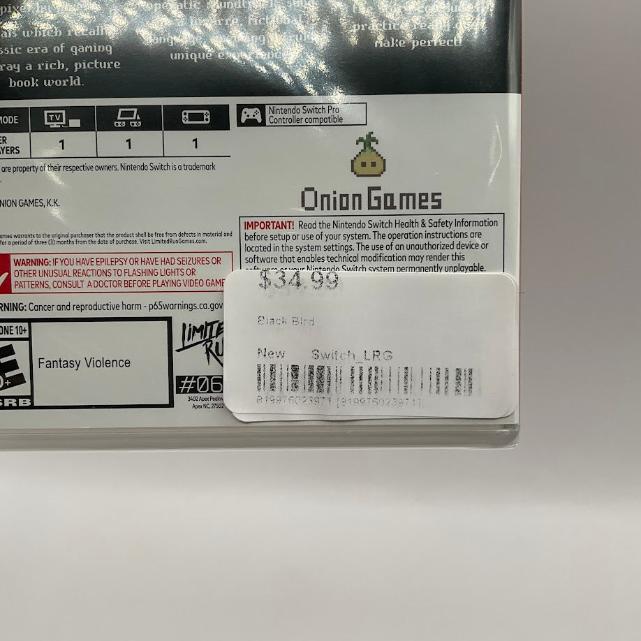 Black Bird Nintendo Switch Sealed
