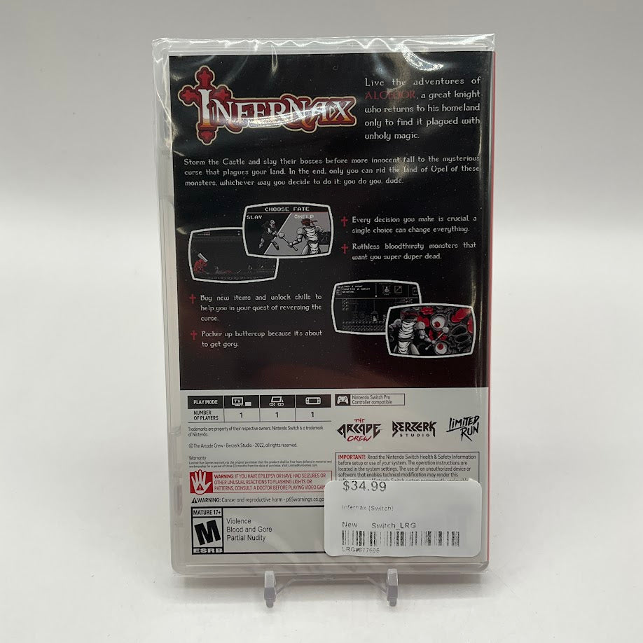 Infernax Nintendo Switch Sealed