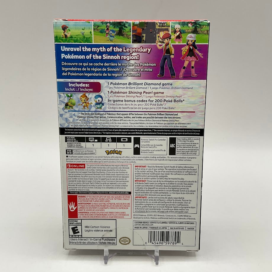 Pokemon Brilliant Diamond & Shining Pearl Double Pack Nintendo Switch Sealed