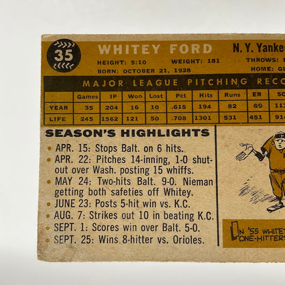 Whitey Ford 1960 Topps #35 New York Yankees GD