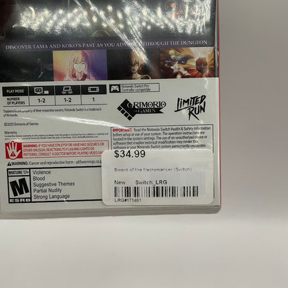 Sword of the Necromancer Nintendo Switch Sealed