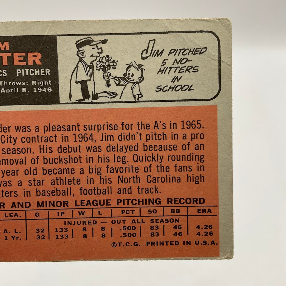 Jim Hunter 1966 Topps #36 Kansas City Athletics GD - Collector Store LLC