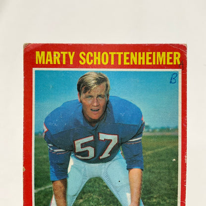 Marty Schottenheimer 1971 Topps RC #3 New England Patriots PR - Collector Store LLC