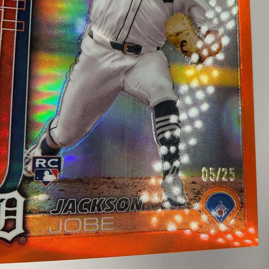 Jackson Jobe 2025 Topps Chrome Orange Refractor RC 05/25 #249