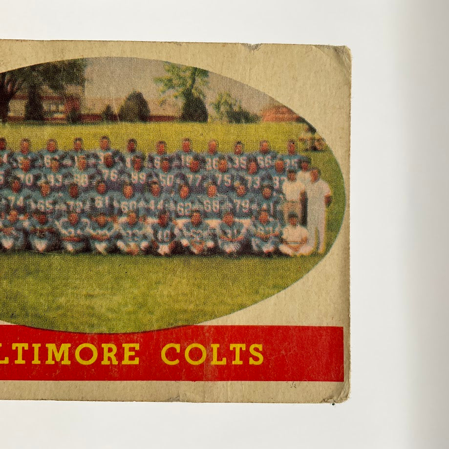 Baltimore Colts 1958 Topps Team Card #110 VG #1 - Collector Store LLC