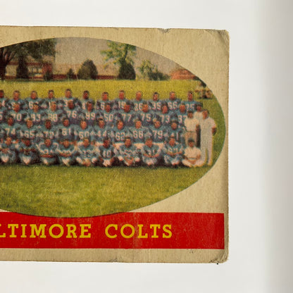Baltimore Colts 1958 Topps Team Card #110 VG #1 - Collector Store LLC