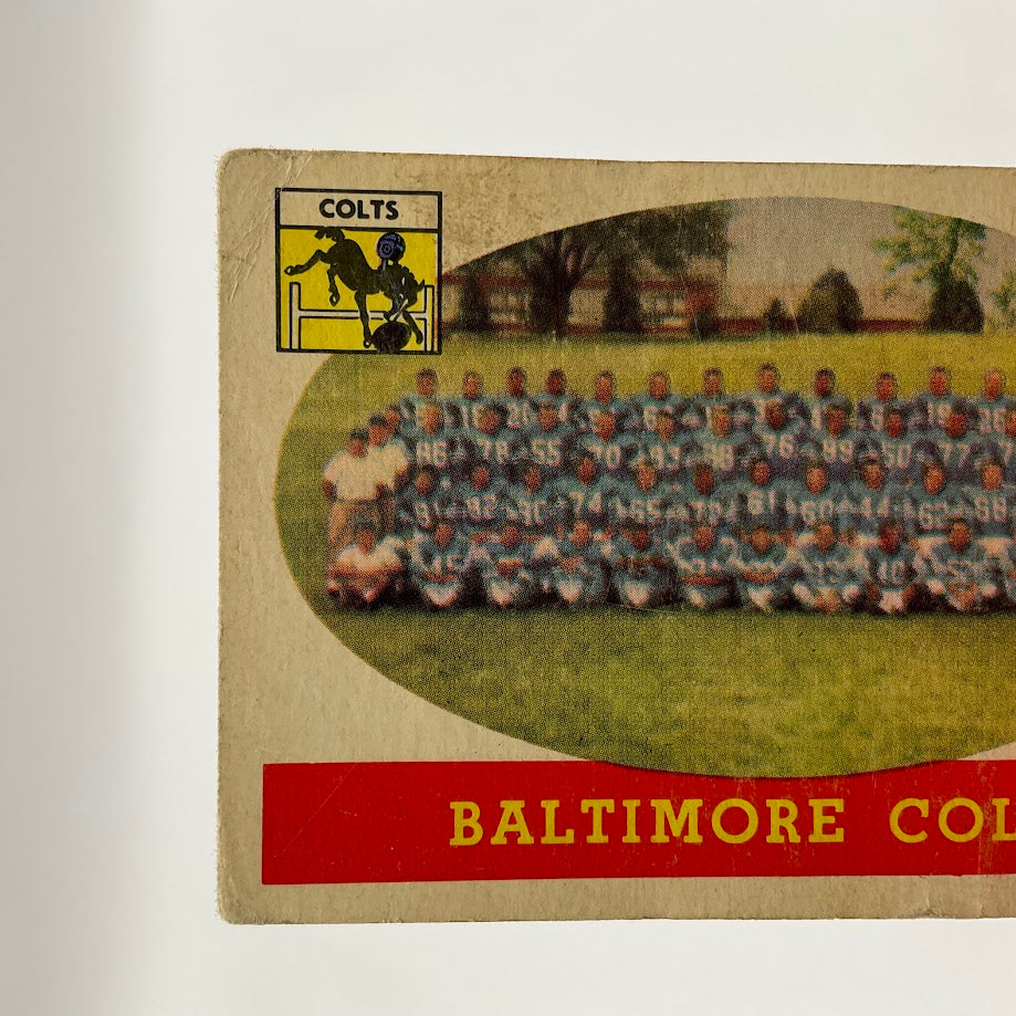 Baltimore Colts 1958 Topps Team Card #110 VG #1 - Collector Store LLC