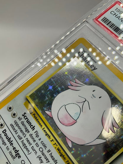 Chansey Pokemon Base Set Holo #3 PSA 8