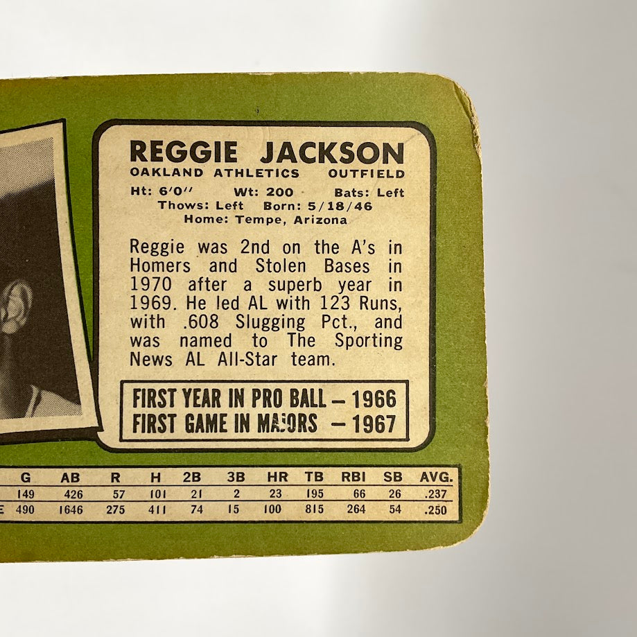 Reggie Jackson 1971 Topps Super #38 Oakland Athletics VG-EX