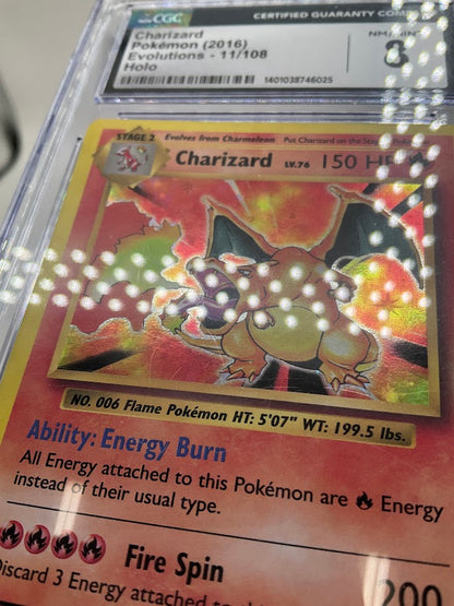 Charizard Pokemon Evolutions Holo #11 CGC 8
