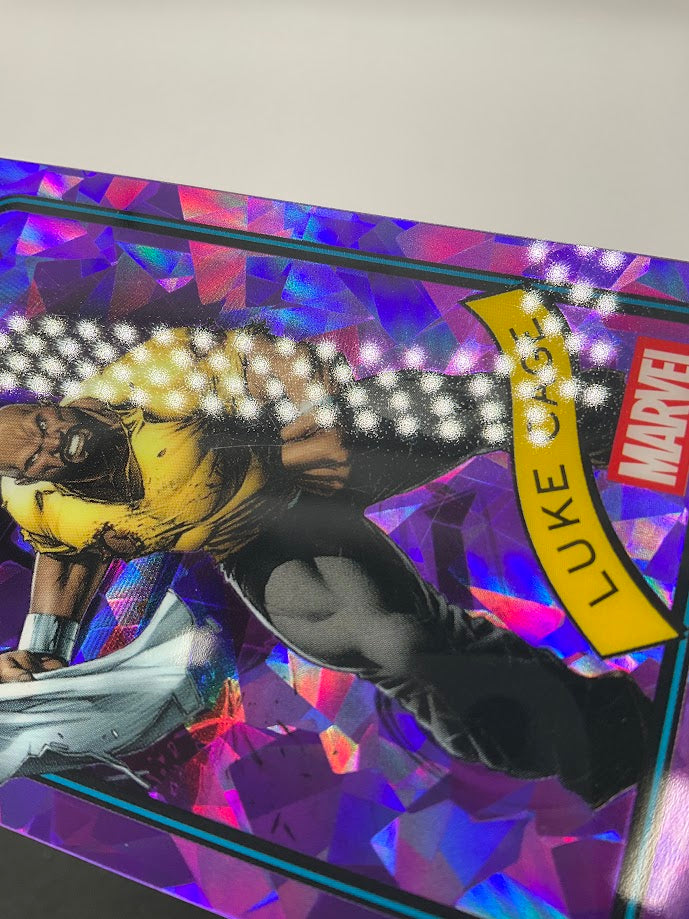 Luke Cage 2025 Topps Chrome Marvel Purple Cracked Ice Refractor 09/15 #111