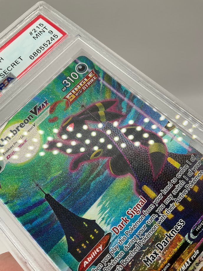 Umbreon VMAX Pokemon Evolving Skies Secret Full Art #215 PSA 9 #2
