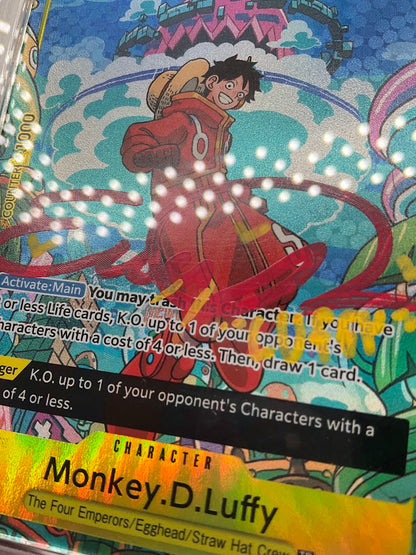 Erica Shroeder Monkey D Luffy One Piece Card Game OP08 #108 Auto PSA 10 / 8