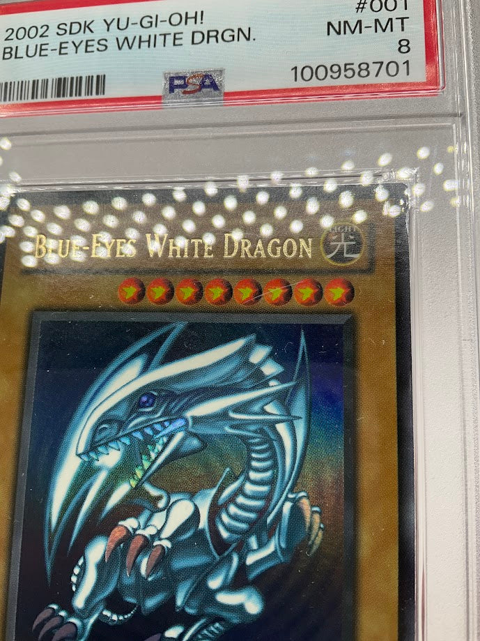 Blue-Eyes White Dragon Yu-Gi-Oh! SDK #001 PSA 8