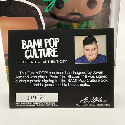 Pedro Funko Pop! Shazam! #265 with BAM! Certified Autograph