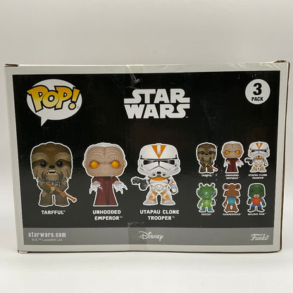 Tarfful / Unhooded Emperor / Utapau Clone Trooper Funko Pop! 3 Pack Walmart - Collector Store LLC