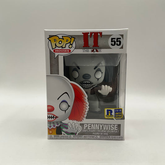 Pennywise (Black & White) Funko Pop! IT #55 2018 Comic Con Limited Edition