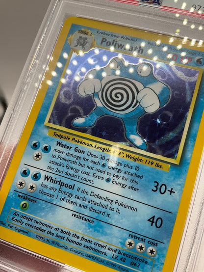 Poliwrath Pokemon Base Set Holo #13 PSA 7