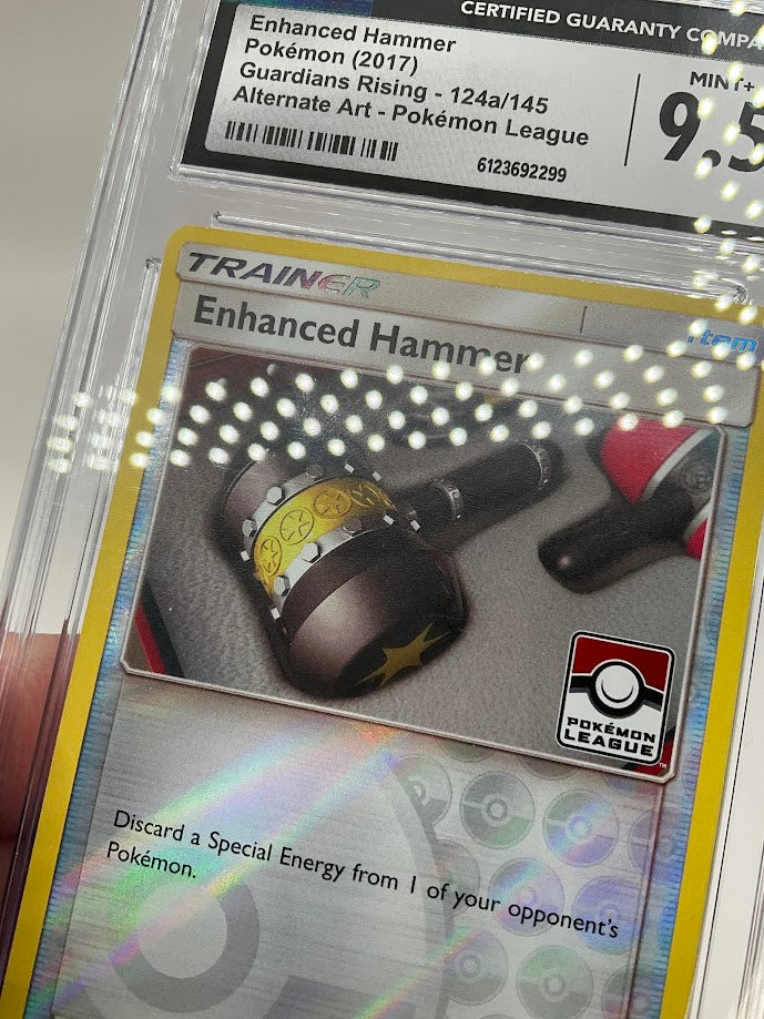 Enchanced Hammer Pokemon Guardians Rising Alt Art Pokemon League #124 CGC 9.5