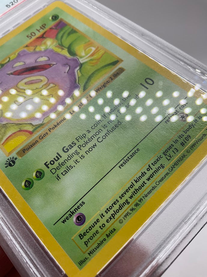 1995 koffing pokemon card value Base Set 1st Edition #51 PSA 9 (Dont apply Weakness and Pack Detail::Venusaur (Heavy) Pokemon Blank Card Template Ahoy Mateys