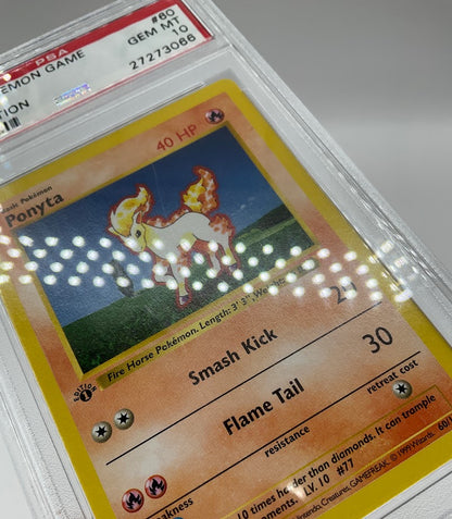 Ponyta Pokemon Base Set 1st Edition #60 PSA 10