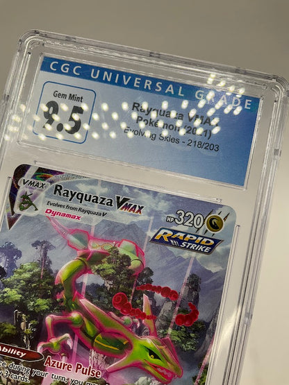 Rayquaza VMAX Pokemon Evolving Skies #218 CGC 9.5