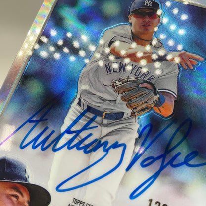 Anthony Volpe 2023 Topps Chrome Refractor RC Auto 126/499 #RA-AV