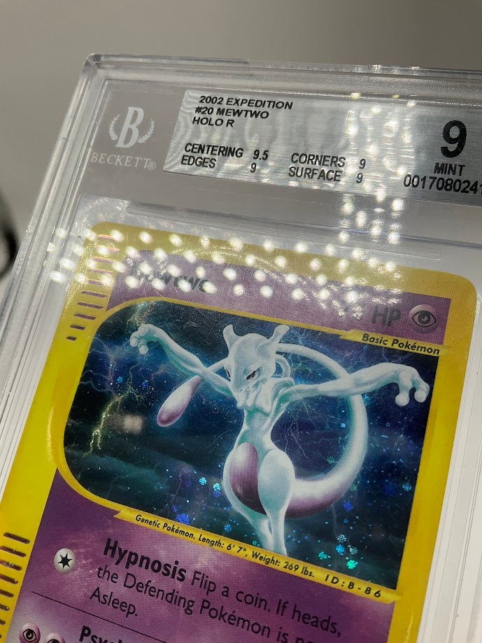 Mewtwo Pokemon Expedition Holo #20 Beckett 9