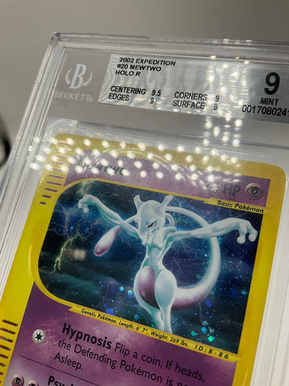 Mewtwo Pokemon Expedition Holo #20 Beckett 9