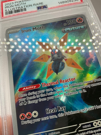 Iron Moth Pokemon Paradox Rift Illustration Rare #187 PSA 9