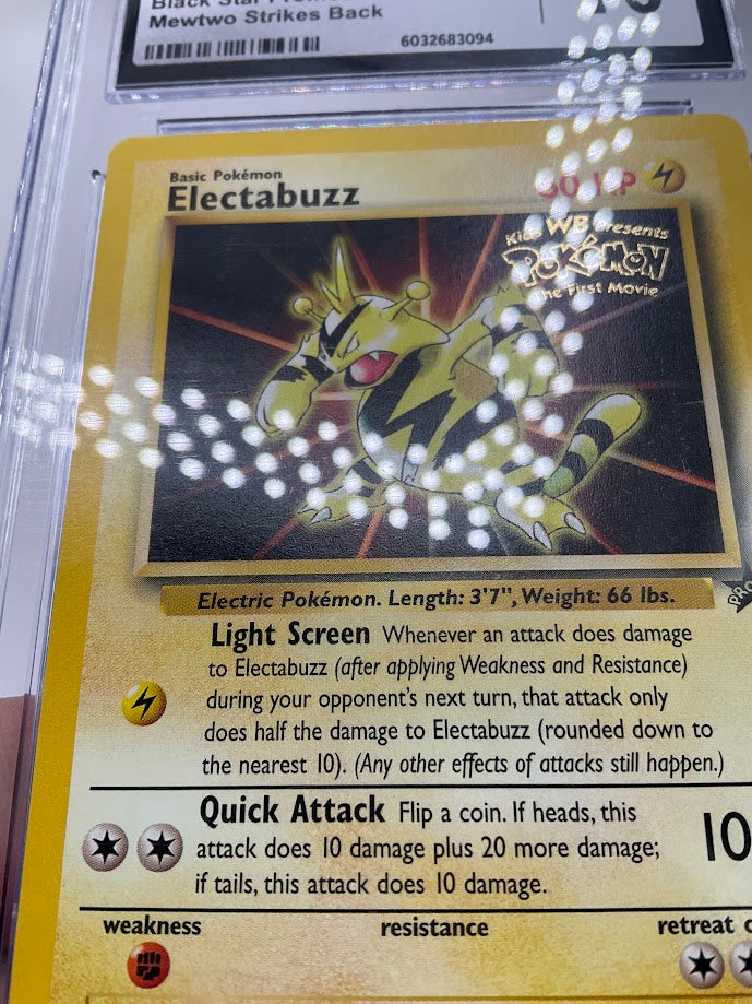 Electabuzz Pokemon Mewtwo Strike Back Black Star Promo #2 CGC 10