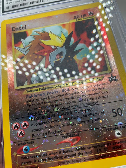 Entei Pokemon Spell of the Unown Black Star Promo Reverse Holo #34 CGC 10