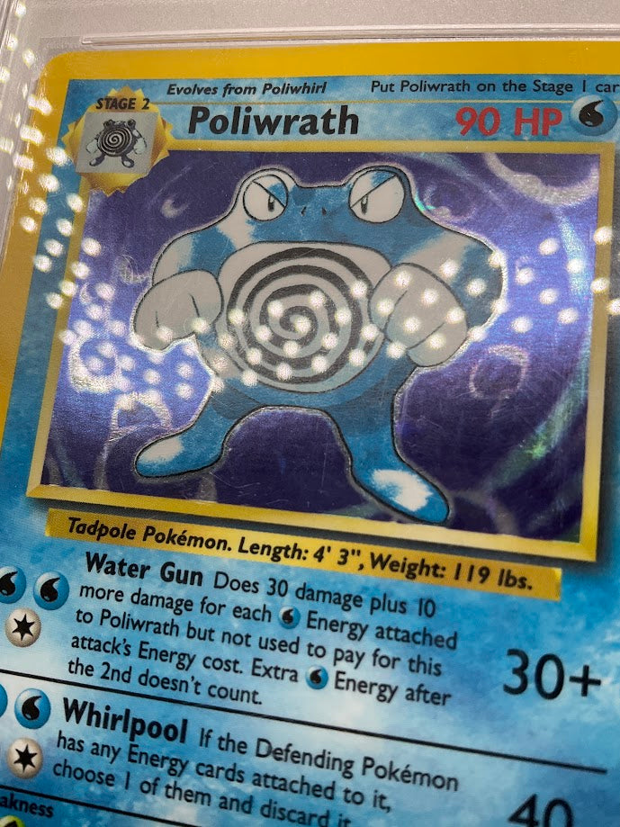 Poliwrath Pokemon Base Set Holo #13 PSA 4