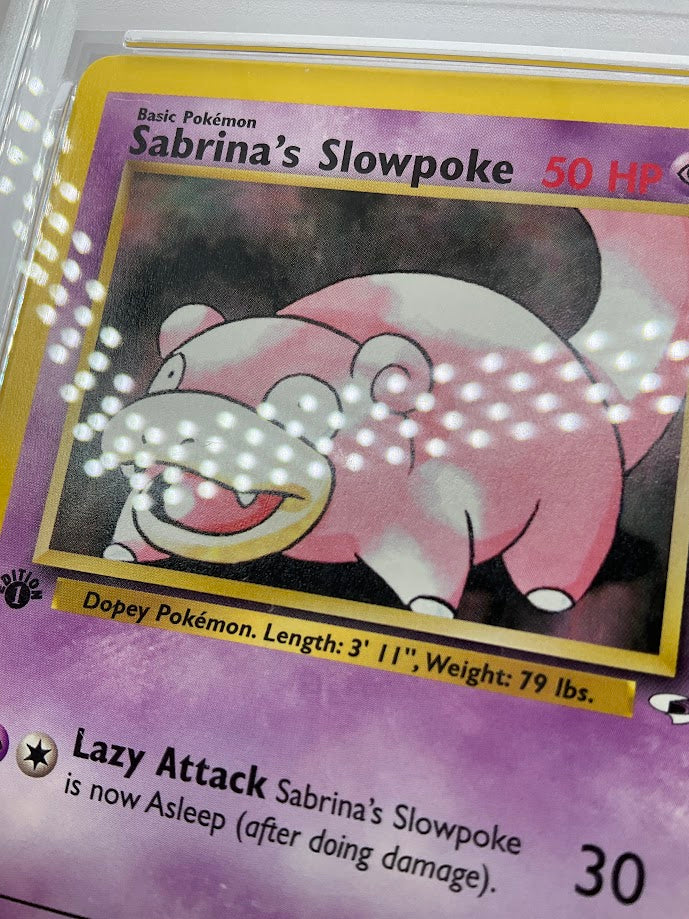 Sabrina's Slowpoke Pokemon Gym Heroes 1st Edition #95 PSA 8