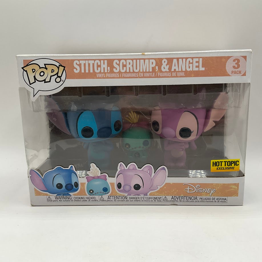 Stitch Scrump & Angel Funko Pop! Disney 3 Pack Hot Topic Exclusive