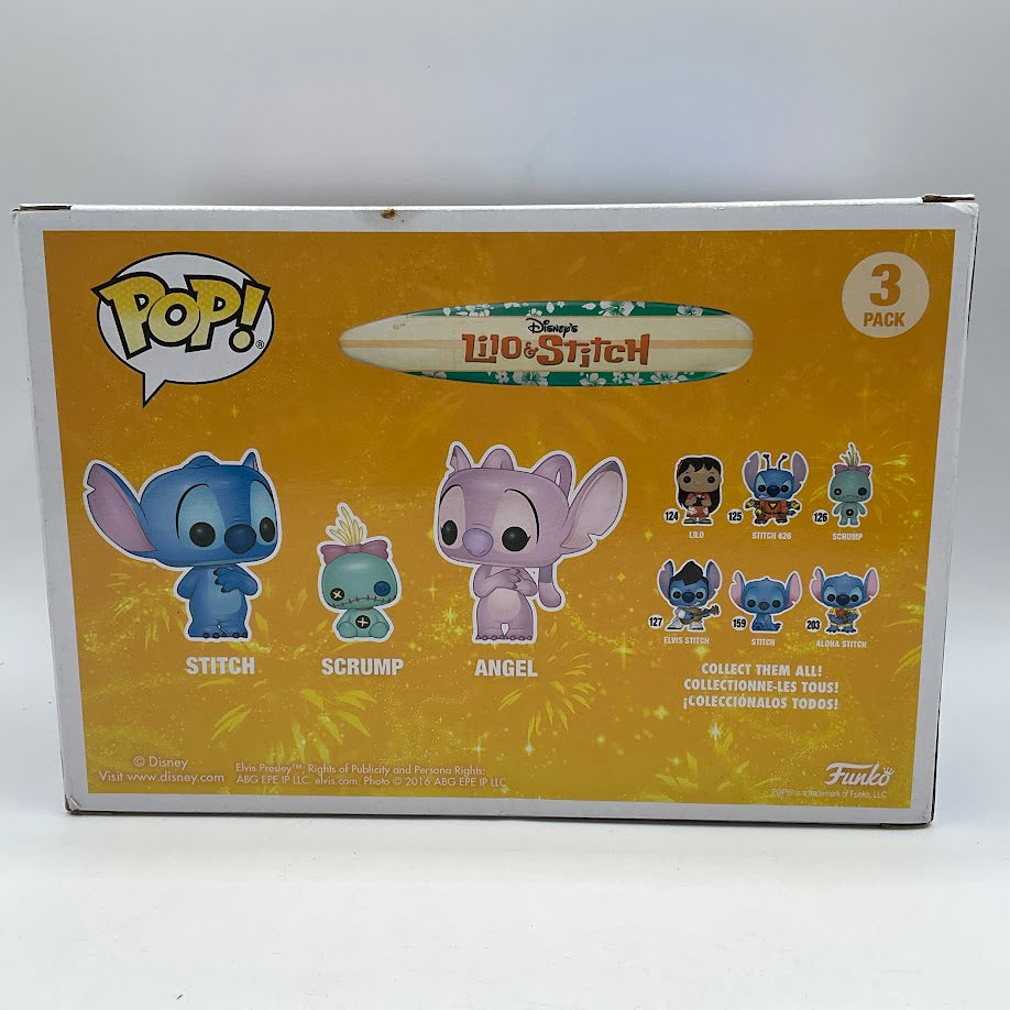 Stitch Scrump & Angel Funko Pop! Disney 3 Pack Hot Topic Exclusive