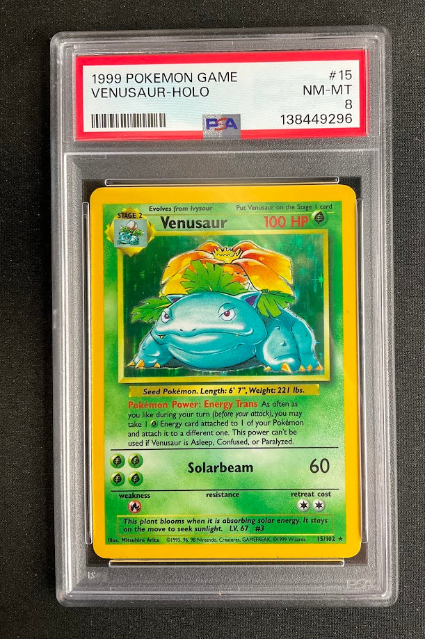 Venusaur Pokemon Base Set Holo #15 PSA 8 *See Description*、Collector Store LLC Gaming、kayou