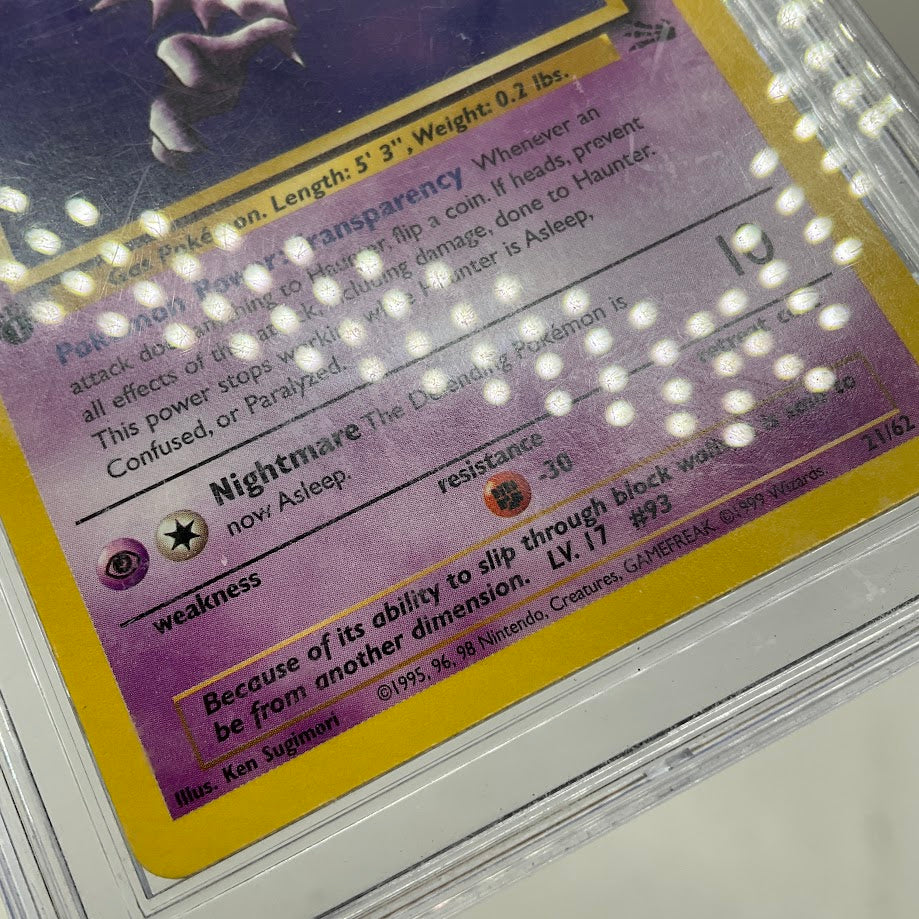 Haunter Pokemon Fossil 1st Edition #21 CGC 9
