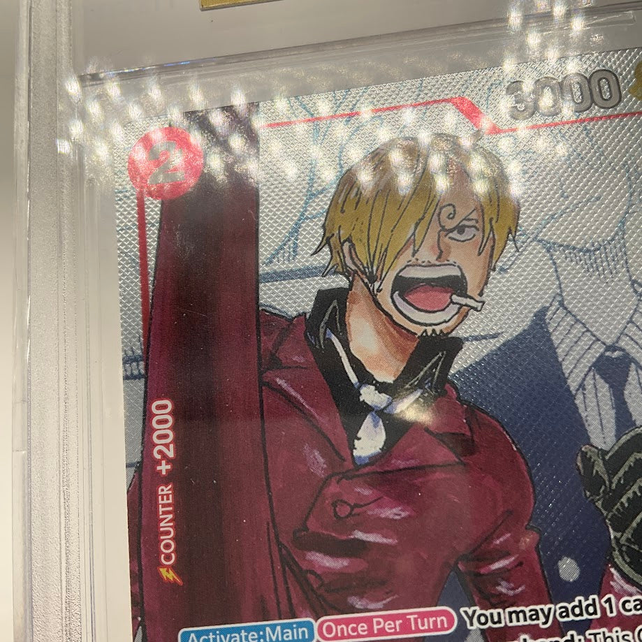 Sanji One Piece Card Game Premium Card Collection 25th Edition #013 Beckett 9.5
