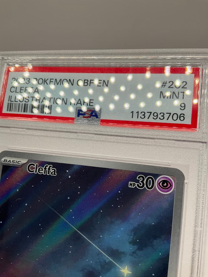 Cleffa Pokemon Obsidian Flames Illustration Rare #202 PSA 9