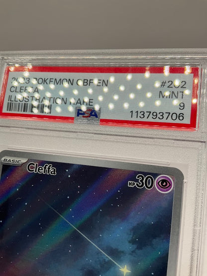 Cleffa Pokemon Obsidian Flames Illustration Rare #202 PSA 9