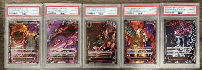 The Five Elders One Piece OP13 Special Alternate Art PSA 10 Sequential Set of 5