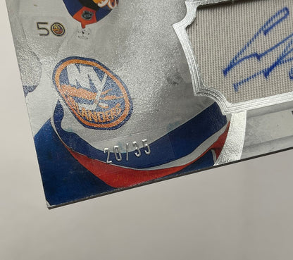 Ilya Sorokin 2022-23 Upper Deck The Cup Scripted Swatches Auto 20/35 #SM-IS