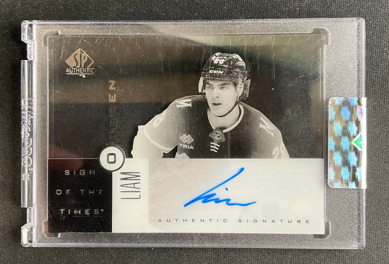 Liam Ohgren 2024-25 Upper Deck Clear Cut SPA Sign of the Times Clear Card Auto