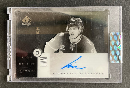 Liam Ohgren 2024-25 Upper Deck Clear Cut SPA Sign of the Times Clear Card Auto