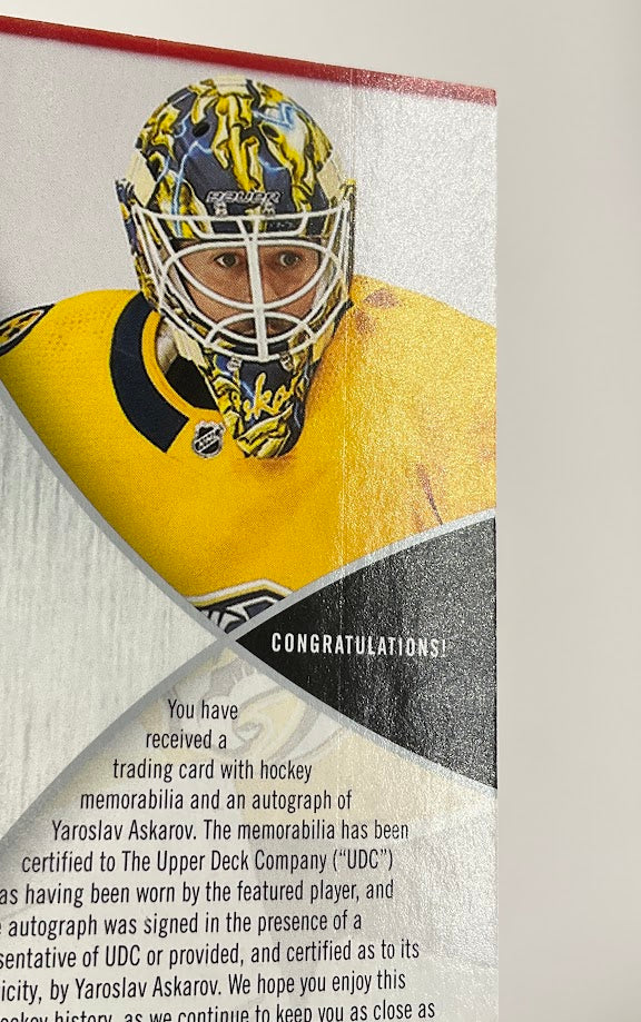 Yaroslav Askarov 2023-24 Upper Deck Premier Swatch RC Auto 24/25 #PRA-YA